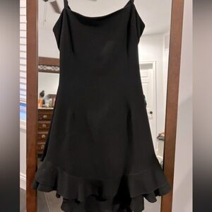 Lucy in the Sky Black Ruffle Mini Dress